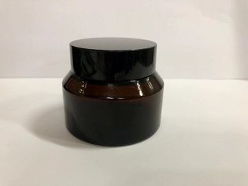 le verre ambre foncé réutilisable de 30g 50g cogne les bouteilles crèmes pour l'emballage cosmétique en verre de cosmétiques