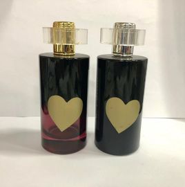 Le parfum en verre de luxe de forme de cylindre de 50ML 100ML met/soins de la peau en bouteille de bouteille de parfum de jet et emballage colorés de maquillage