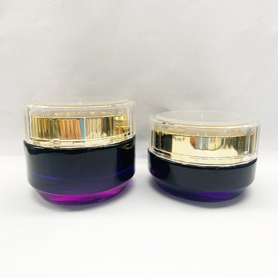 Pots crèmes en verre droits ronds givrant 50g 30 grammes pour l'emballage cosmétique