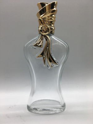 Chapeau unique de relief 100ml de forme de corps de Logo Empty Perfume Glass Bottles