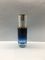 bouteille en verre de la lotion 30ml avec la perle bleue de couleur de gradient vert translucide de pompe blanche
