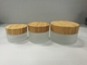 cosmétique en bambou de 20g 30g 50g empaquetant le pot cosmétique en verre vide