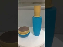 Bouteille cosmétique en verre ronde de pompe de luxe pour l'emballage de soin de la peau