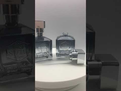 Couleur de gradient de la bouteille de parfum en verre de forme carrée vide 50ml