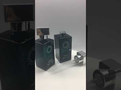 Bouteille de parfum en verre de luxe avec la forme carrée de rectangle du chapeau 50ml