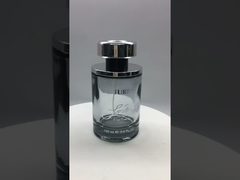 Cachetage rond droit d'atomiseur de la bouteille de parfum en verre transparent 100ml