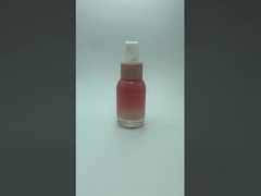 Bouteille en verre de lotion rose de 50 ml Logo personnalisé OEM Bouteille en verre Bouteille de lotion en gros