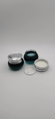 OEM bleu transparent de la couleur 50g de gradient de forme ronde de pot cosmétique en verre unique