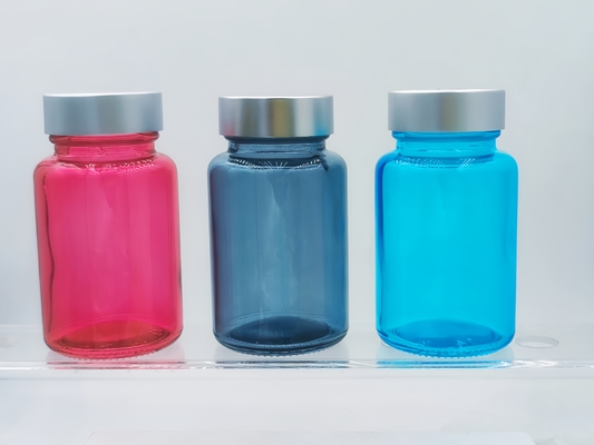 Bouteille de 100 ml en capsule de verre Supplément capillaire Bouteille ronde en capsule en verre Pour le sérum pour les yeux et le sérum pour le visage OEM