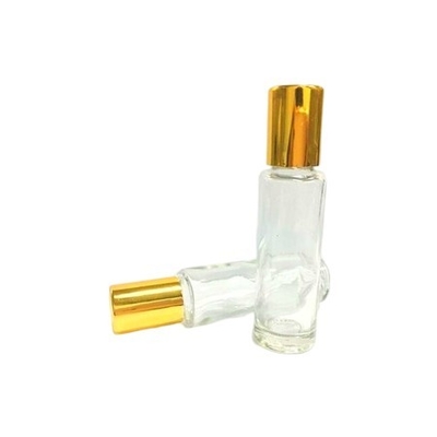 Le rouleau en verre du couvercle à visser 15ml met en bouteille pour des soins de la peau les huiles qu'essentielles roulent sur des bouteilles