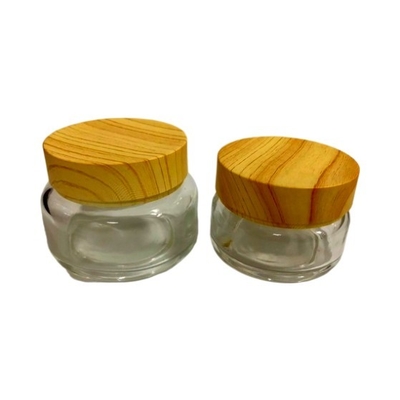 Réutilisez les pots en verre de crème que l'empaquetage/massage facial frottent les conteneurs/bouteilles cosmétiques de luxe de crème