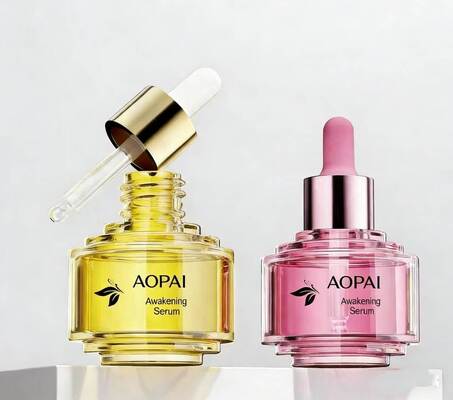 Flacon compte-gouttes en verre bicolore de luxe de 30ml, nouveau Design élégant pour les soins de la peau, bouteille d'huile d'essence