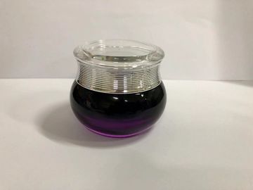 La crème en verre ronde cogne la crème de empaquetage cosmétique met la diverses couleur et impression en bouteille