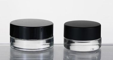 la crème en verre 5g cogne la bouteille cosmétique de crème avec l'OEM de couleur adapté aux besoins du client par couvercle et d'impression