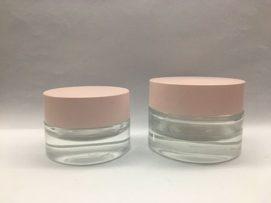 Conteneurs en plastique de crème de couvercle de pot en verre cosmétique inférieur épais de 30g 50g