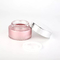 Vis cosmétique en verre d'argent du pot 50g de peinture rose de couleur vers le haut de chapeau pour la crème de soins de la peau
