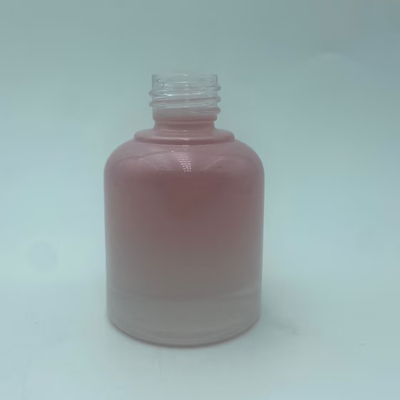 2025 Bouteille en verre rose recyclable pour gouttelette d'huile Bouteilles à collier d'argent Luxe en gros 30 ml