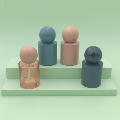 Bouteilles de parfum en verre de luxe personnalisées de 30 ml et 50 ml Miste ou pompe à sérum Bouteille en verre bouchon à bille ronde pour produit sérum