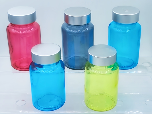 Bouteille de 100 ml en capsule de verre Supplément capillaire Bouteille ronde en capsule en verre Pour le sérum pour les yeux et le sérum pour le visage OEM
