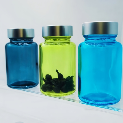 Bouteille de 100 ml en capsule de verre Supplément capillaire Bouteille ronde en capsule en verre Pour le sérum pour les yeux et le sérum pour le visage OEM