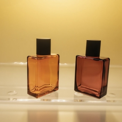 Flacon de parfum en verre de 25 ml, rectangle plat, OEM, étiquette privée, fabricant d'emballages cosmétiques
