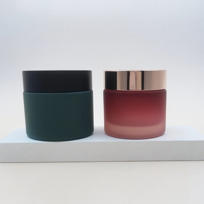 pots cosmétiques en verre bleus de crème de 20g 30g 50g, OEM crème de empaquetage cosmétique de bouteilles de pot en verre