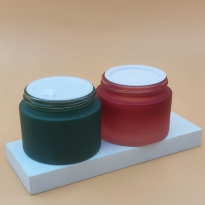 pots cosmétiques en verre bleus de crème de 20g 30g 50g, OEM crème de empaquetage cosmétique de bouteilles de pot en verre