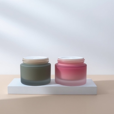 pots cosmétiques en verre bleus de crème de 20g 30g 50g, OEM crème de empaquetage cosmétique de bouteilles de pot en verre