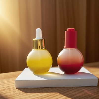 Flacon sérum en verre 30ml à gradient personnalisé pour les soins de la peau avec compte-gouttes hydratant pour le visage - Emballage cosmétique