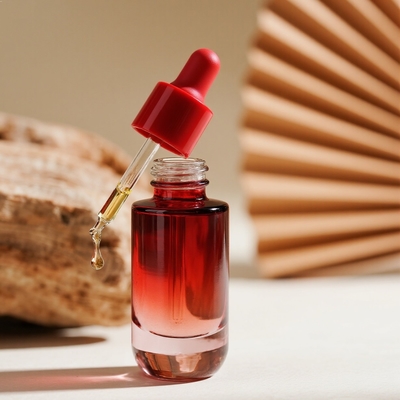Bouteille de sérum sur mesure de 30 ml pour les soins de la peau - Bouteille en verre d' huile essentielle pour le visage avec gouttière