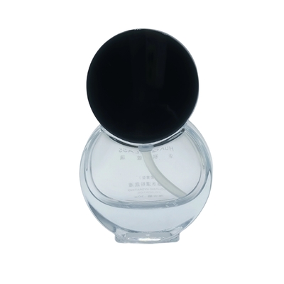 Bouteille en verre de fondation ronde de 30 ml personnalisable avec fond épais, maquillage et bouteille de sérum pour produits cosmétiques