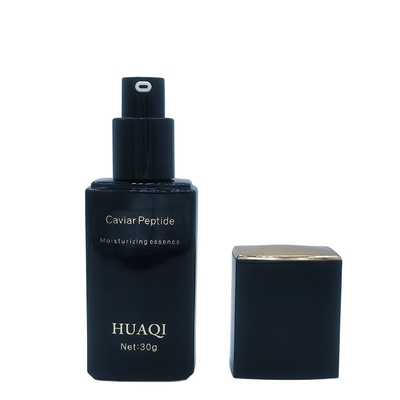 Vente en gros de 30 ml de maquillage carré Primer Serum pompe bouteille pour les cosmétiques avec capuchon d'impression de logo personnalisé