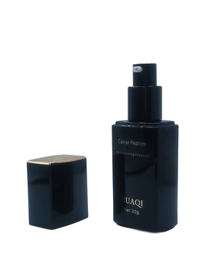 Vente en gros de 30 ml de maquillage carré Primer Serum pompe bouteille pour les cosmétiques avec capuchon d'impression de logo personnalisé