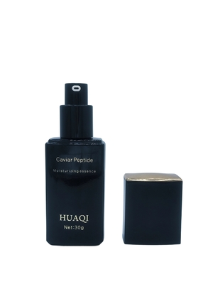 Vente en gros de 30 ml de maquillage carré Primer Serum pompe bouteille pour les cosmétiques avec capuchon d'impression de logo personnalisé