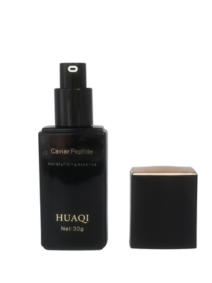 Vente en gros de 30 ml de maquillage carré Primer Serum pompe bouteille pour les cosmétiques avec capuchon d'impression de logo personnalisé