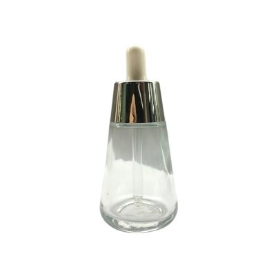 Couleur laquant le cône blanc de compte-gouttes de compte-gouttes de collier en bambou en verre de la bouteille 30ml