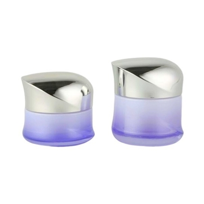 pot crème en verre de empaquetage des soins de la peau 50g avec le logo et la peinture adaptés aux besoins du client par pot cosmétique en plastique de chapeau