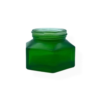 Bouteilles cosmétiques Emballage 50g Bouteille de crème émeraude avec finition en bois Bouteille de crème en plastique