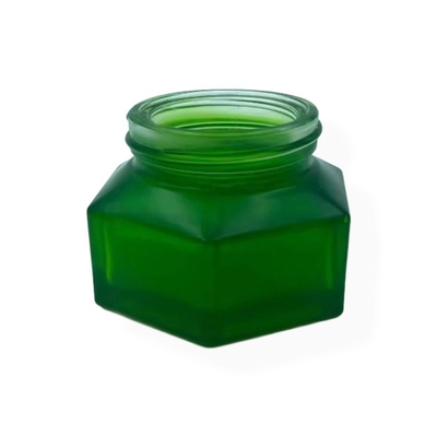Bouteilles cosmétiques Emballage 50g Bouteille de crème émeraude avec finition en bois Bouteille de crème en plastique