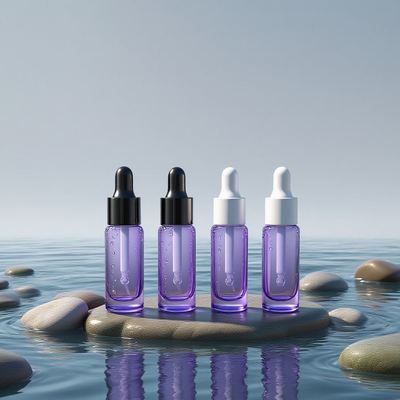 Flacon compte-gouttes rond pour crème contour des yeux de 10 ml respectueux de l'environnement - Flacon d'huile d'essence échantillon pour le soin des yeux avec logo personnalisé