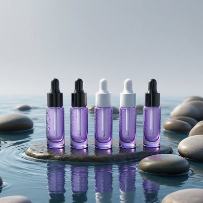 Flacon compte-gouttes rond pour crème contour des yeux de 10 ml respectueux de l'environnement - Flacon d'huile d'essence échantillon pour le soin des yeux avec logo personnalisé