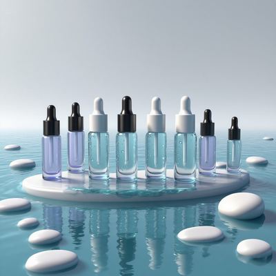 Flacon compte-gouttes rond pour crème contour des yeux de 10 ml respectueux de l'environnement - Flacon d'huile d'essence échantillon pour le soin des yeux avec logo personnalisé