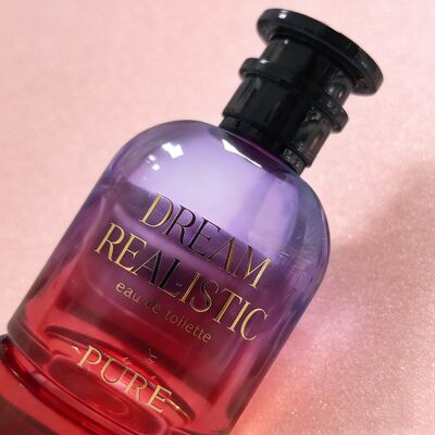 50 ml et 100 ml de verre rond Luxe et élégant Bouteille de parfum vide Pompe pulvérisateur Gradient pourpre et rouge Cou 15 mm