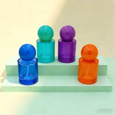 Bouteilles de parfum en verre de luxe personnalisées de 30 ml et 50 ml Miste ou pompe à sérum Bouteille en verre bouchon à bille ronde pour produit sérum