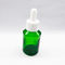 Compte-gouttes en plastique en pente essentiel vert de chapeau de bouteille d'épaule de l'huile 30ml