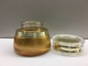 Pots cosmétiques en verre du pot 50g MSDS de crème hydratante ronde de luxe de visage avec des couvercles d'or