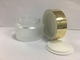 Pots cosmétiques en verre écologiques 50g pour l'emballage crème avec le chapeau d'or